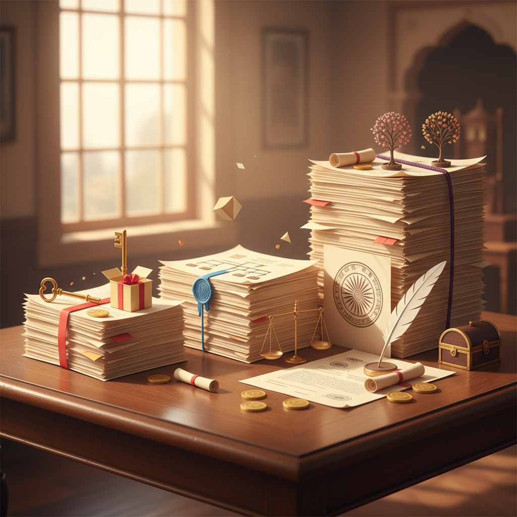 Gift Deed vs. Settlement Deed vs. Will: Understanding Property Transfer in India